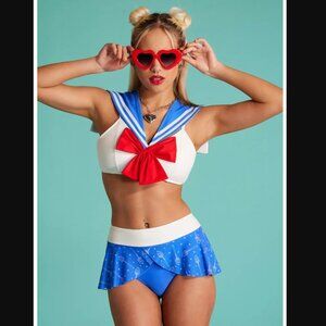 Bikini  Bottoms Sailor Moon Cosplay Skirted Swimsuit